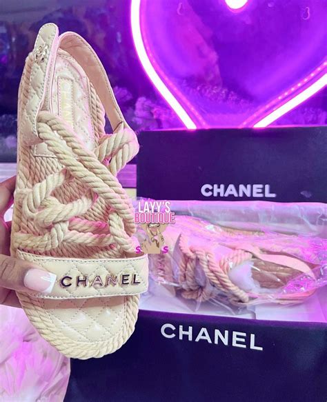 rope chanel sandals|coco chanel sandals for women.